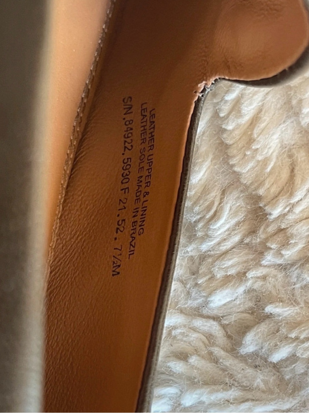 Tory Burch olive Leather Loafers with Gold Logo - Picture 9 of 10